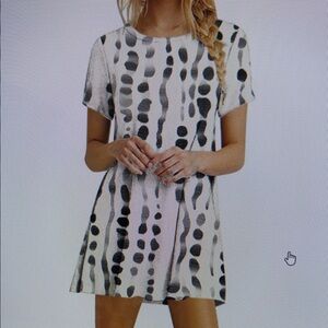 Polka Dot Short Sleeve Mini Dress